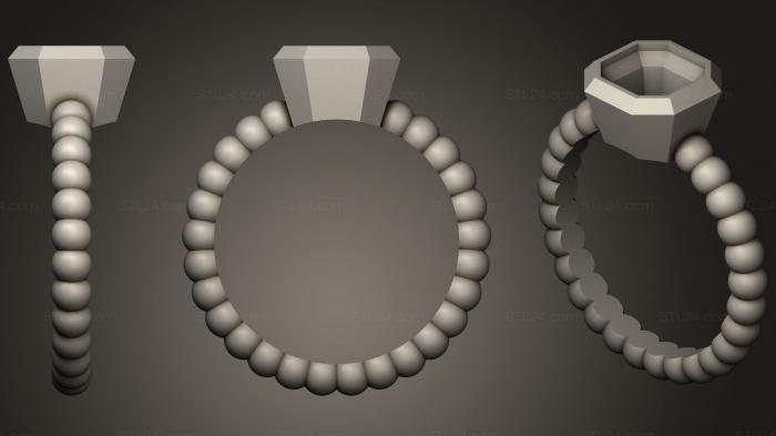 Ювелирные перстни и кольца (Шаровое кольцо9, JVLRP_0279) 3D модель для ЧПУ станка